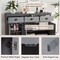 Buffet Storage Cabinet with Three Drawers and Adjustable Shelving